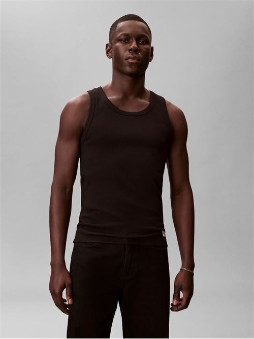 2x2 rib badge tank top CALVIN KLEIN JEANS | LV04RF272GUB1